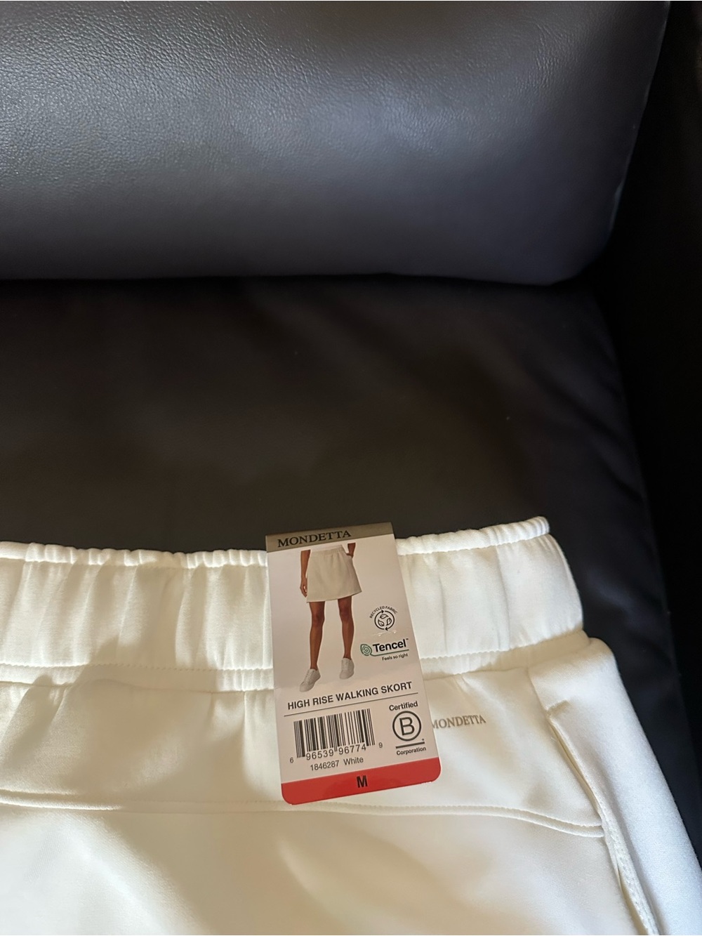 Mondetta White Elastic Waist Athletic Skort